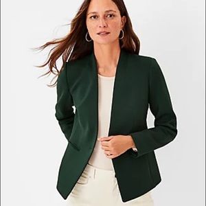 Ann Taylor Petite Double Knit Cut Away Blazer